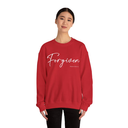 "Forgiven" Inspirational Pullover Crewneck Sweatshirt