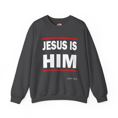 "Jesus Is Him" Inspirational Crewneck Sweatshirt