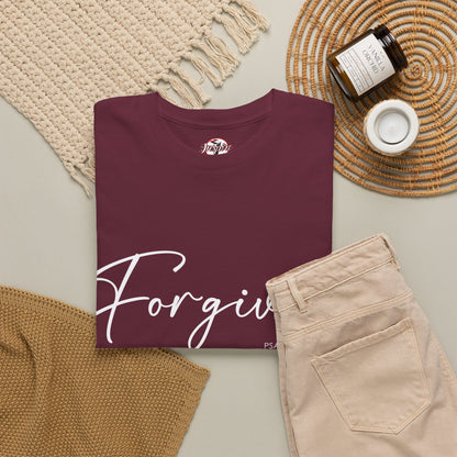"Forgiven" Womens Christian Faith T-Shirt