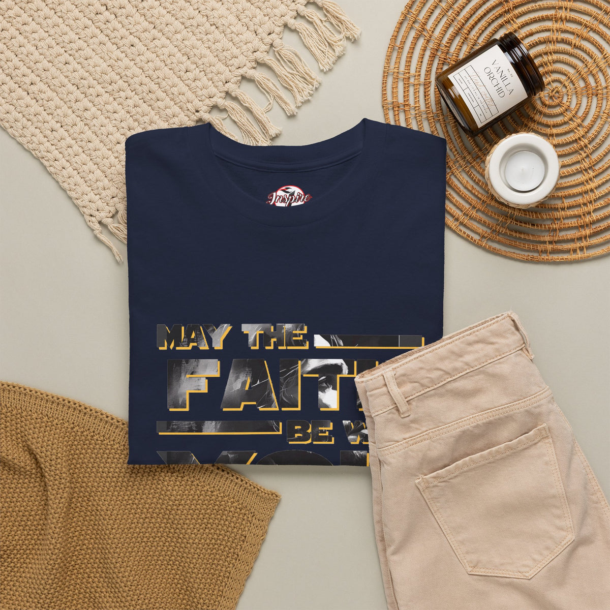 "May The Faith Be With You" Inspirational Graphic T‑Shirt