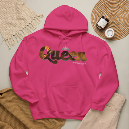 "I am Queen" Womens Affirmation Heavy Blend™ Hooded Sweatshirt