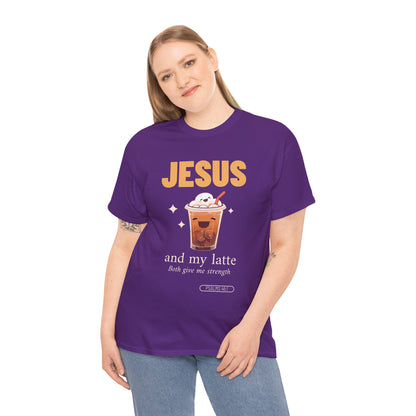 “Jesus and My Latte” Faith & Coffee Unisex Graphic Tee