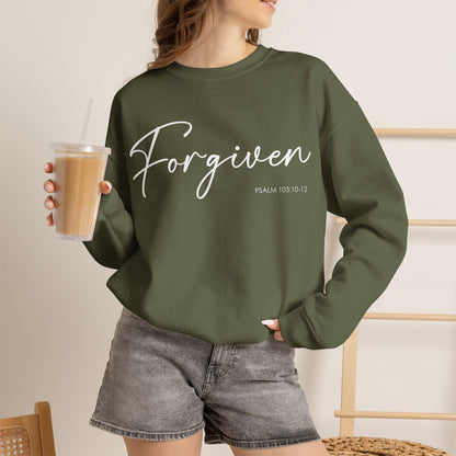 "Forgiven" Inspirational Pullover Crewneck Sweatshirt