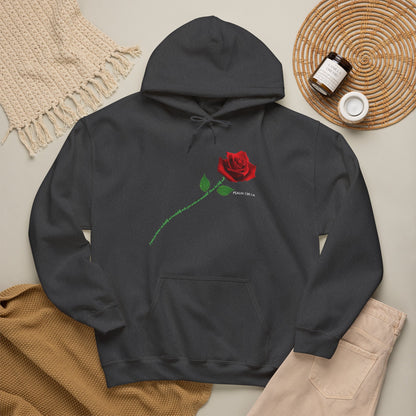 "Fearfully and Wonderfully Made" Rose Graphic Pullover Hoodie