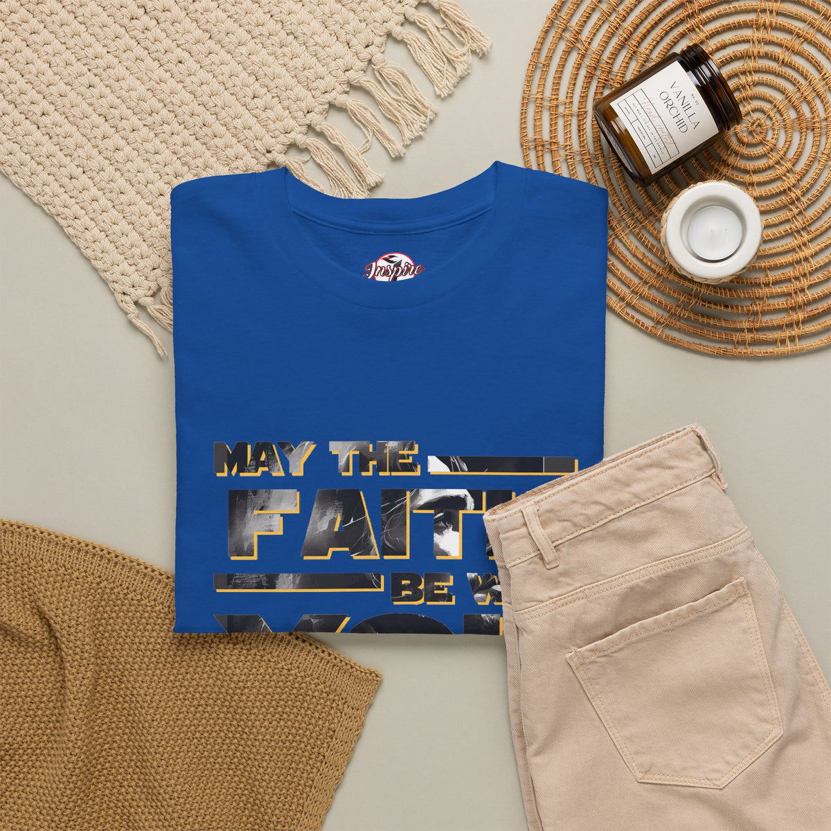 "May The Faith Be With You" Inspirational Graphic T‑Shirt