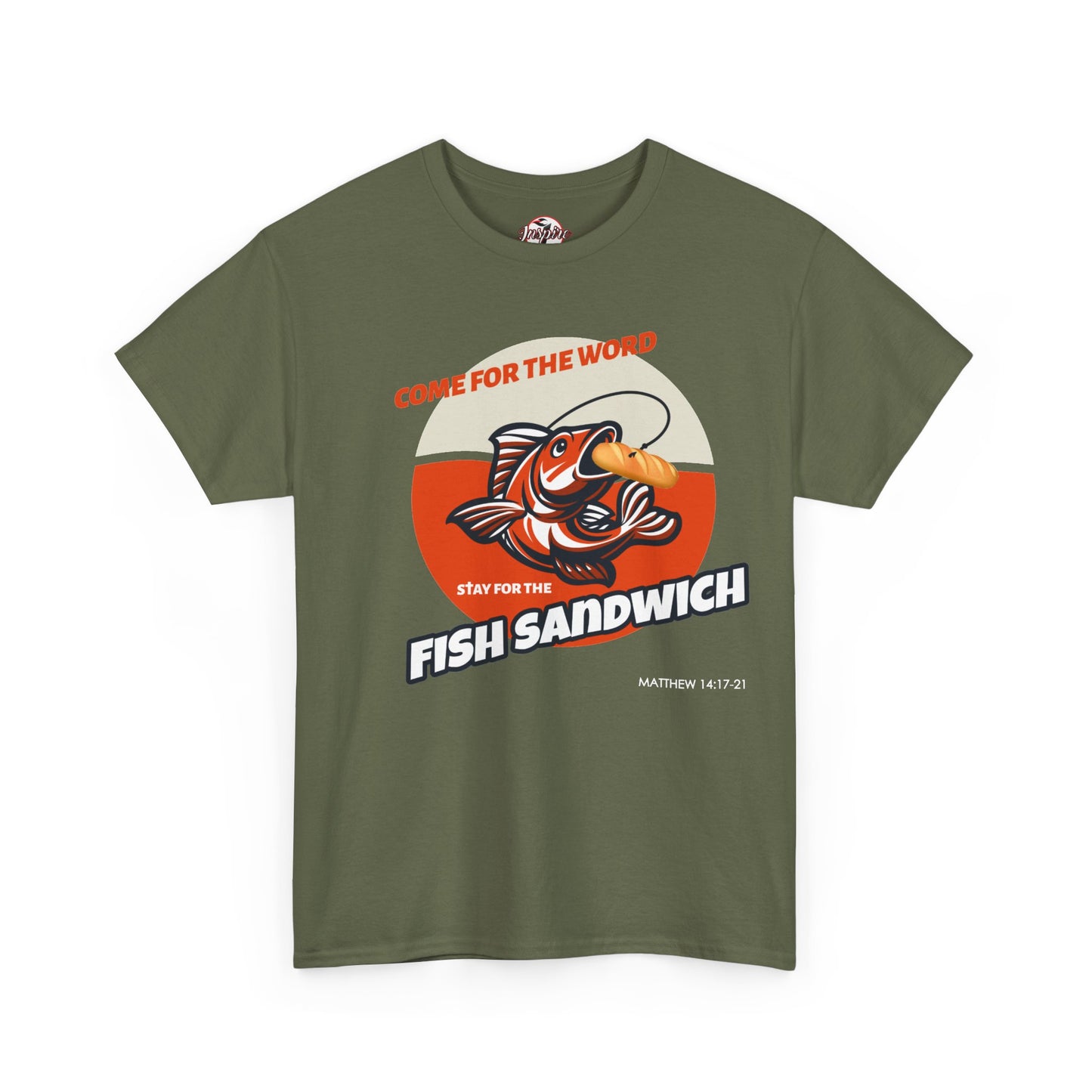 "Come for the Word" Fish Sandwich Graphic T-Shirt