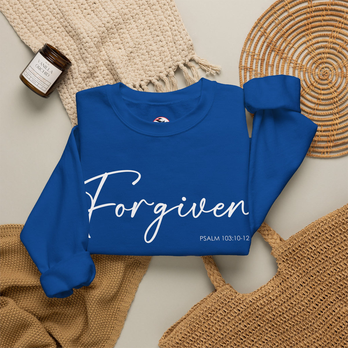 "Forgiven" Inspirational Pullover Crewneck Sweatshirt