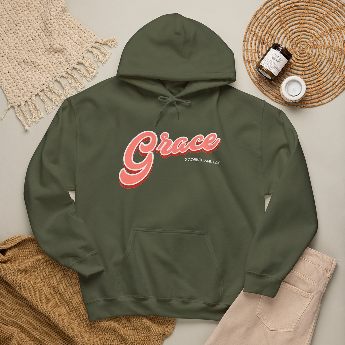 "Grace" Inspirational Pullover Hoodie