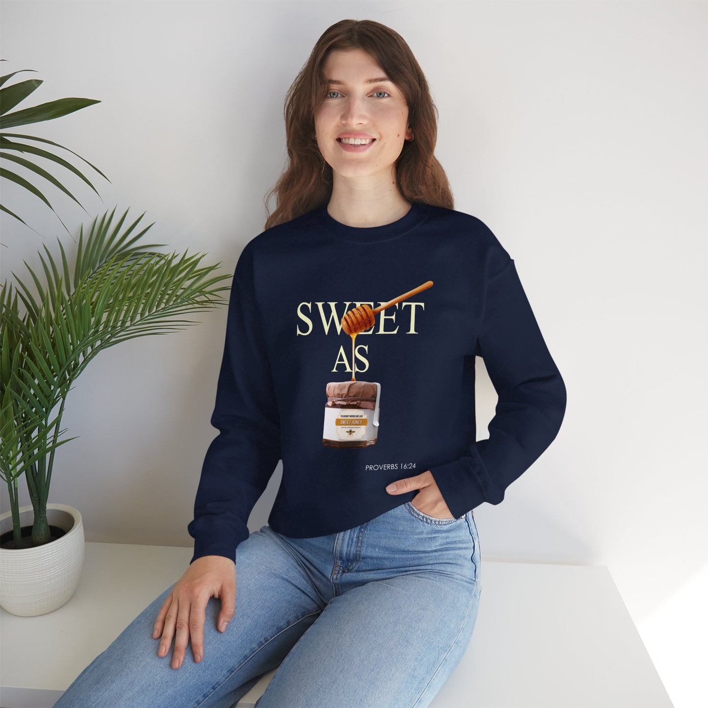 "Pleasant Words" Women's Inspirational Crewneck Sweatshirt