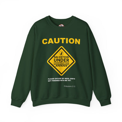 Caution: Salvation Under Construction Crewneck Sweatshirt