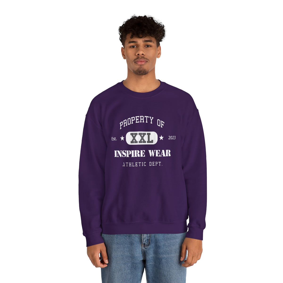 "Property of Inspire Wear" Athletic Crewneck Sweatshirt