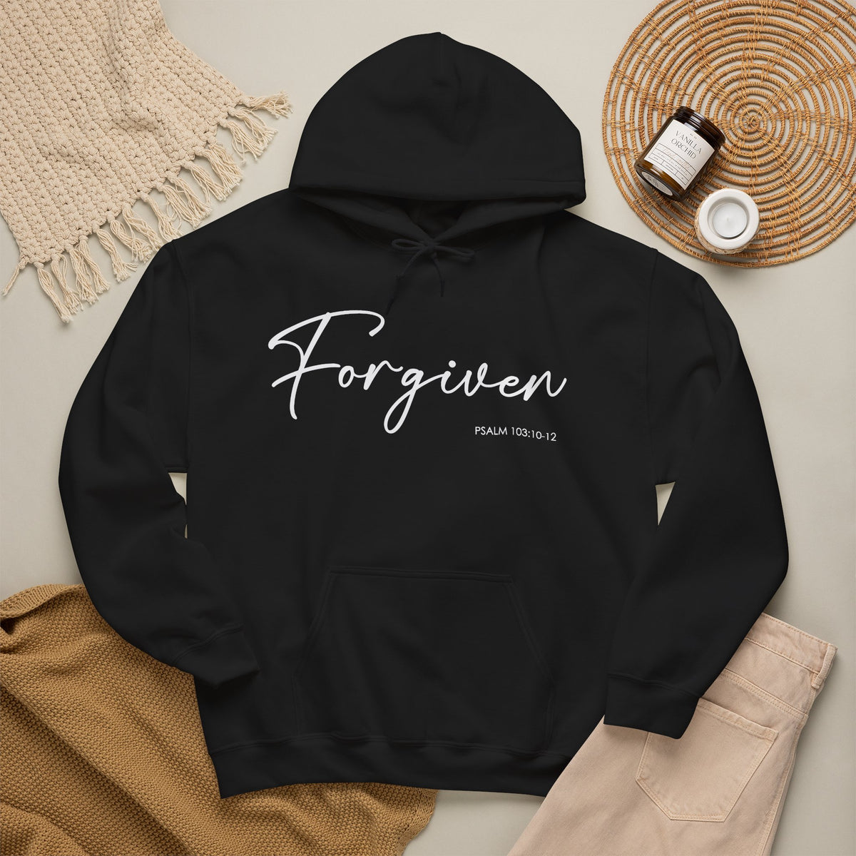 "Forgiven" Inspirational Pullover Hoodie