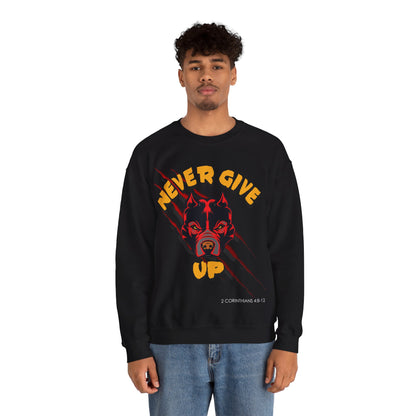 "Never Give Up" Crewneck Sweatshirt