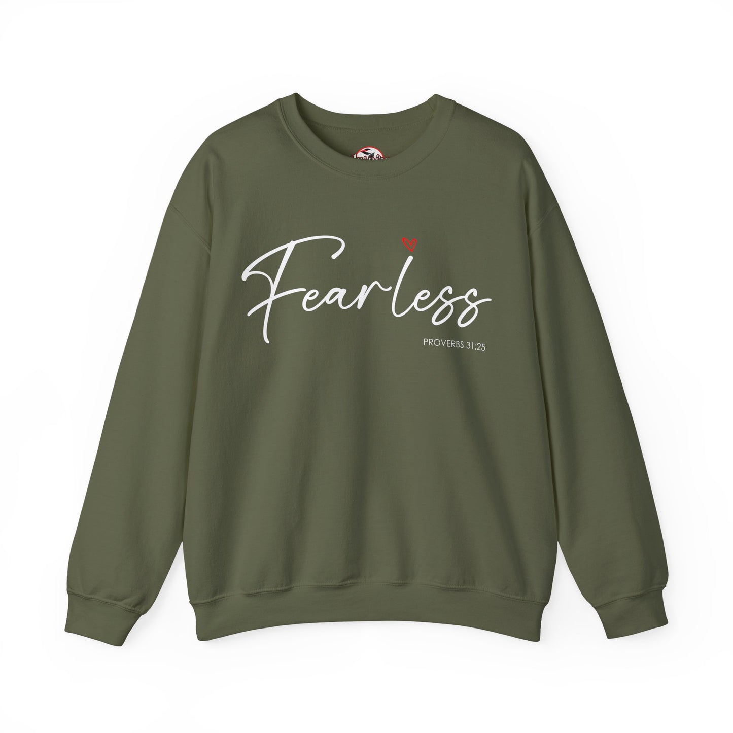 "Fearless" Inspirational Crewneck Sweatshirt — (Proverbs 31)
