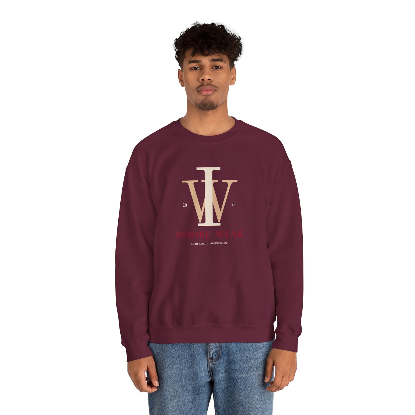 Inspire Wear IW Monogram Logo Crewneck Sweatshirt