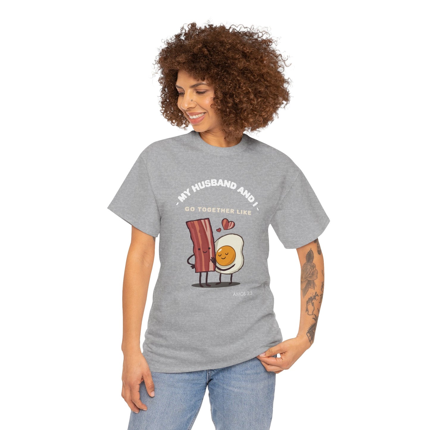 "My Husband and I Go Together Like Bacon & Eggs" Couple Breakfast Graphic Tee