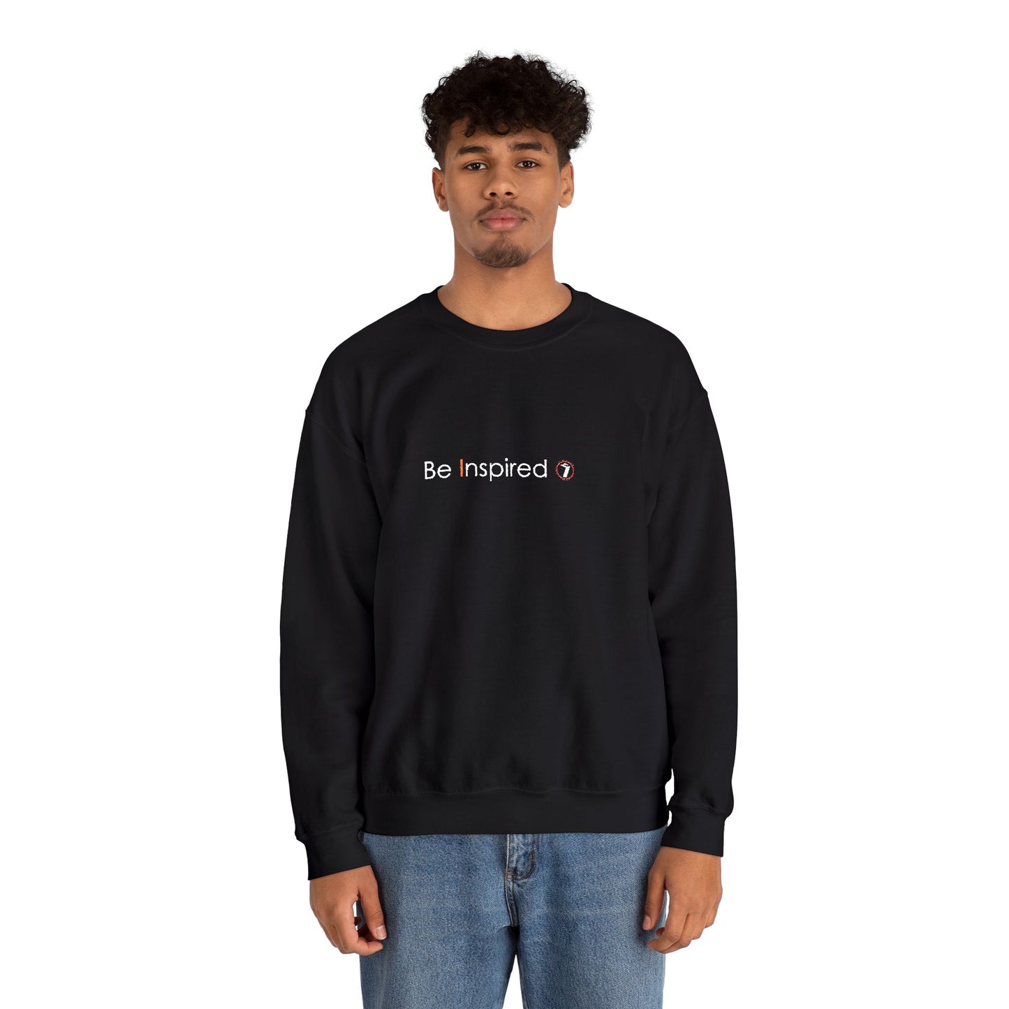 "Be Inspired" Embroidered Crewneck Sweatshirt