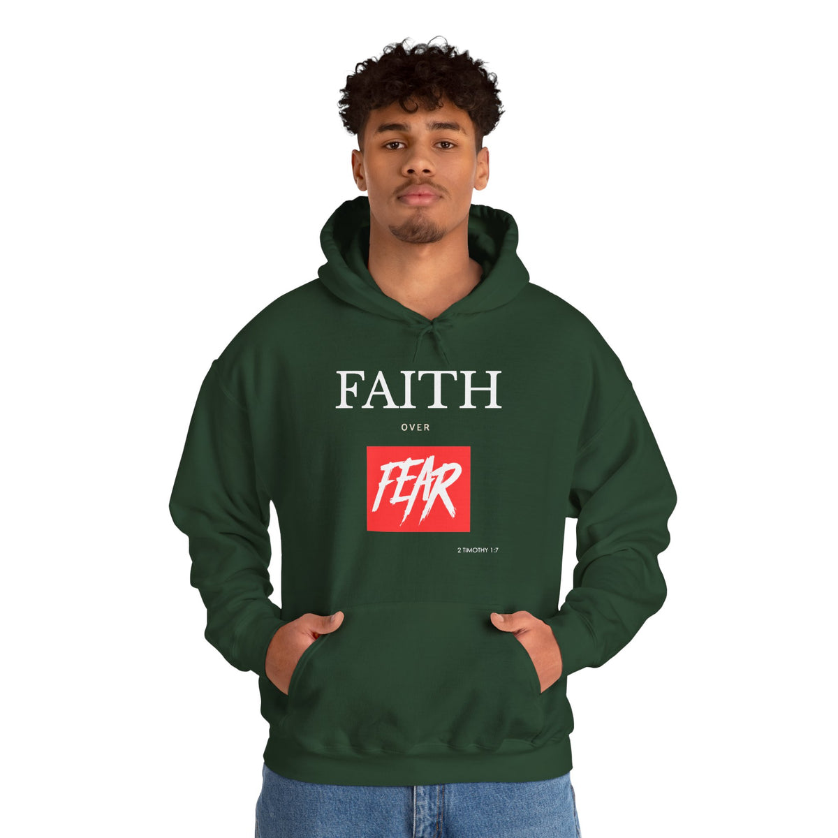 "Faith Over Fear" Inspirational Pullover Hoodie