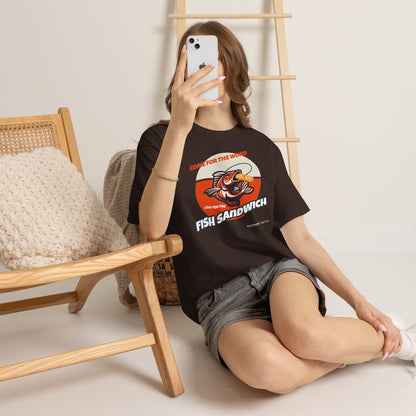 "Come for the Word" Fish Sandwich Graphic T-Shirt