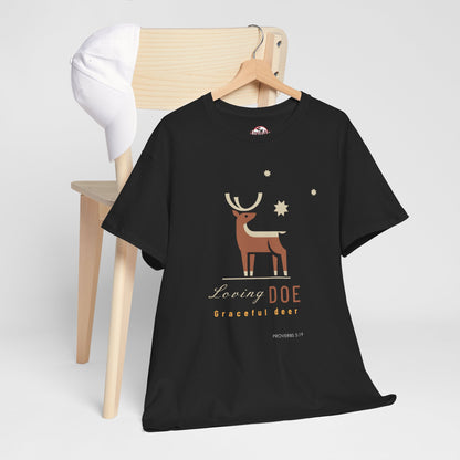 "Loving Doe Graceful Deer" Women's Inspirational Graphic T-Shirt
