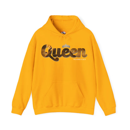 "I am Queen" Womens Affirmation Heavy Blend™ Hooded Sweatshirt