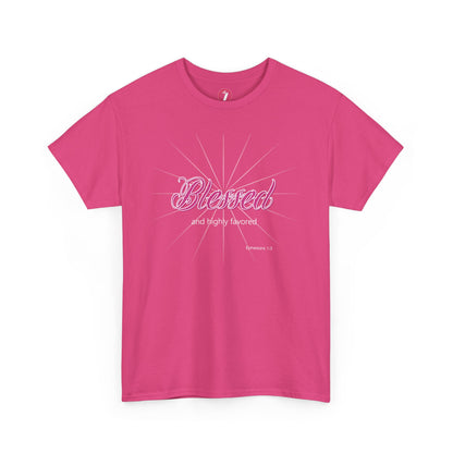 Blessed and Highly Favored Unisex Heavy Cotton Tee