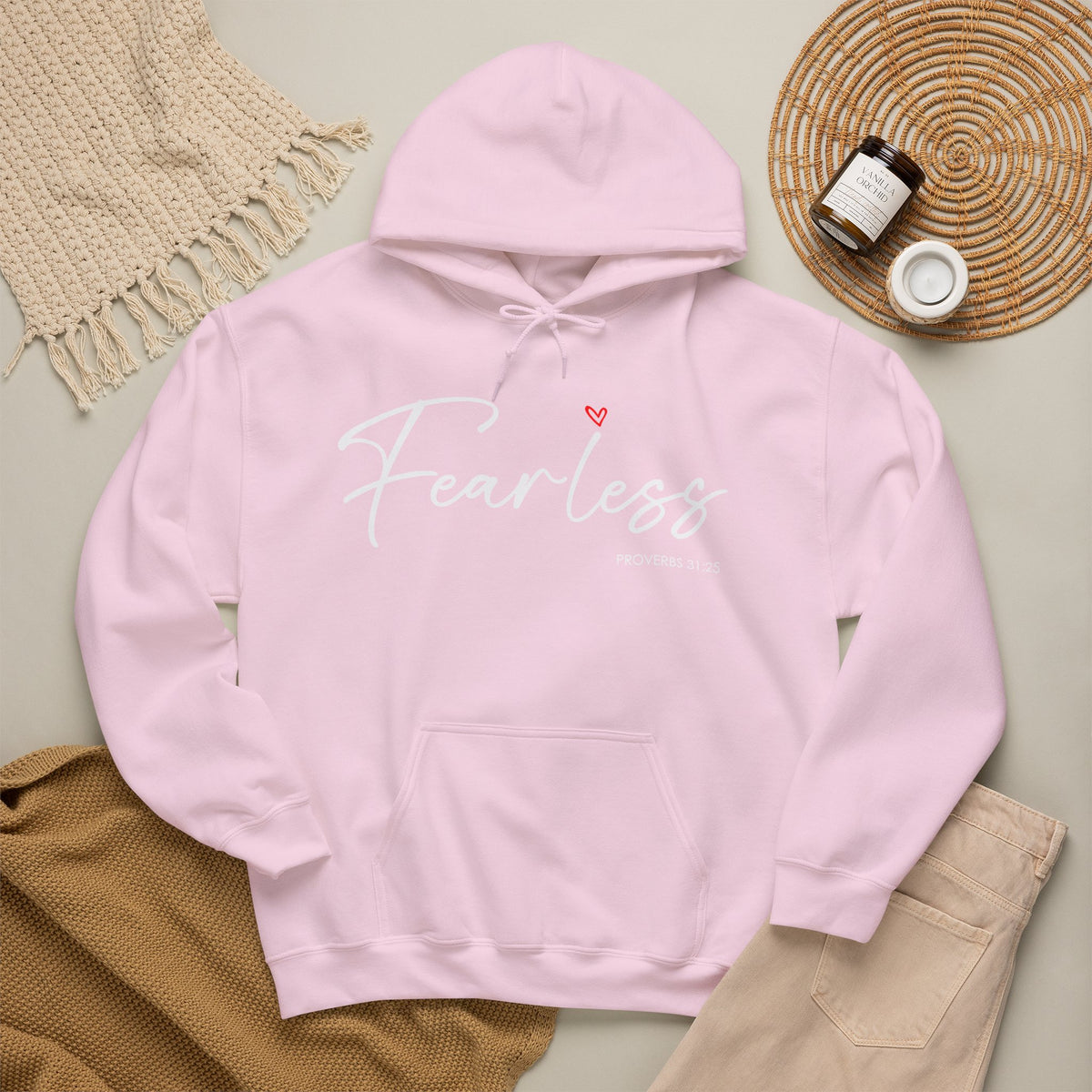 "Fearless" Inspirational Pullover Hoodie