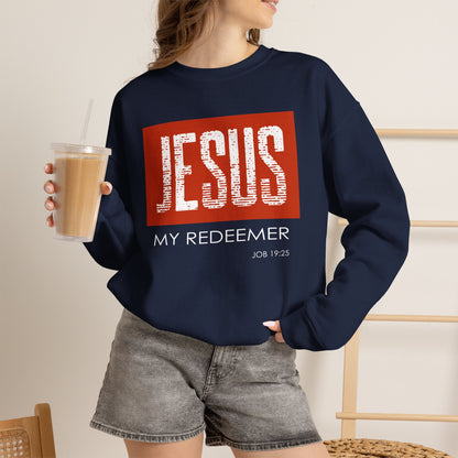 "Jesus My Redeemer" Inspirational Crewneck Sweatshirt