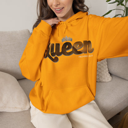 "I am Queen" Womens Affirmation Heavy Blend™ Hooded Sweatshirt