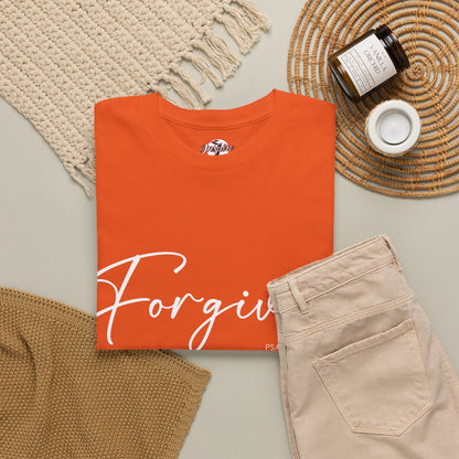 "Forgiven" Womens Christian Faith T-Shirt