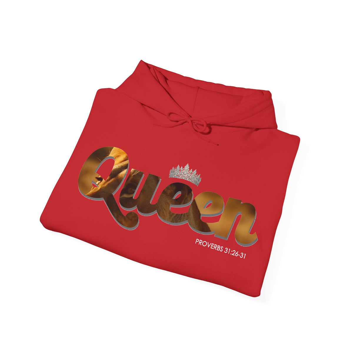"I am Queen" Womens Affirmation Heavy Blend™ Hooded Sweatshirt
