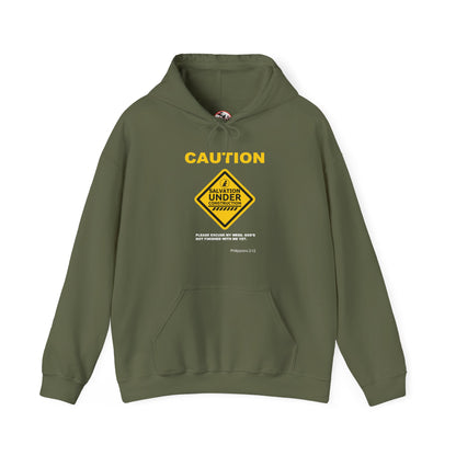 "Caution Salvation Under Construction" Graphic Pullover Hoodie