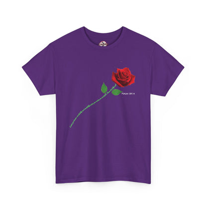 "Fearfully and Wonderfully Made" Rose Affirmative Graphic T-Shirt