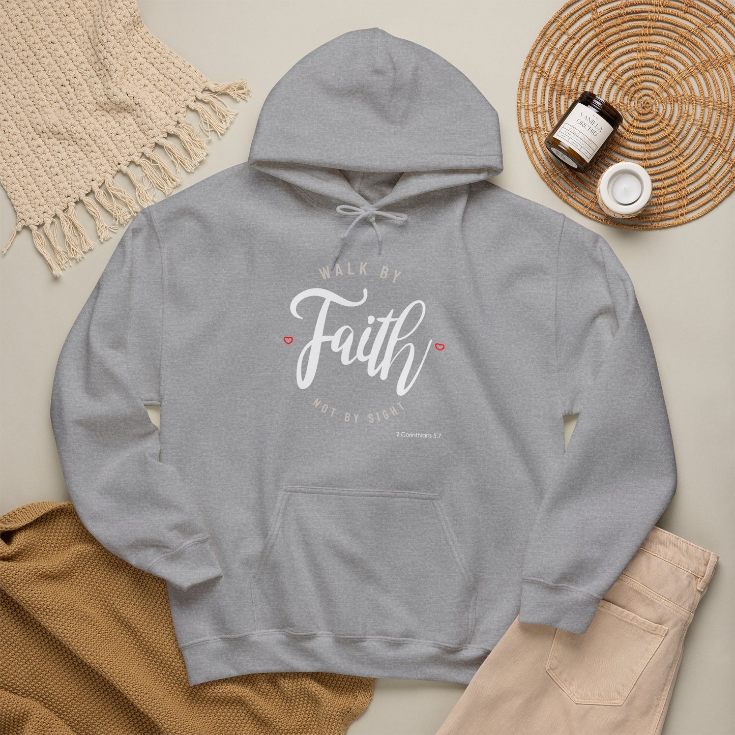 "Walk by Faith Not by Sight" Motivational Pullover Hoodie