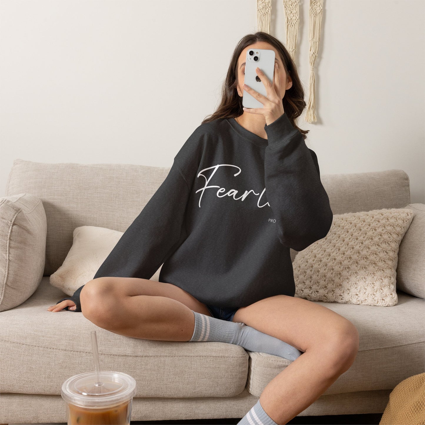 "Fearless" Inspirational Crewneck Sweatshirt — (Proverbs 31)