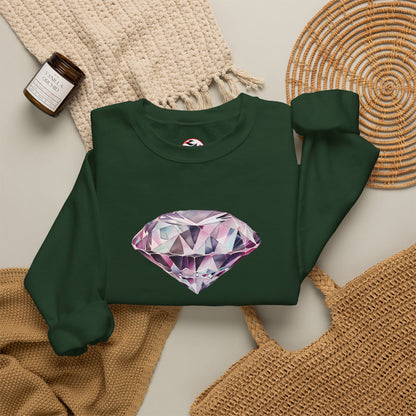"No Pressure, No Diamond" Inspirational Crewneck Sweatshirt