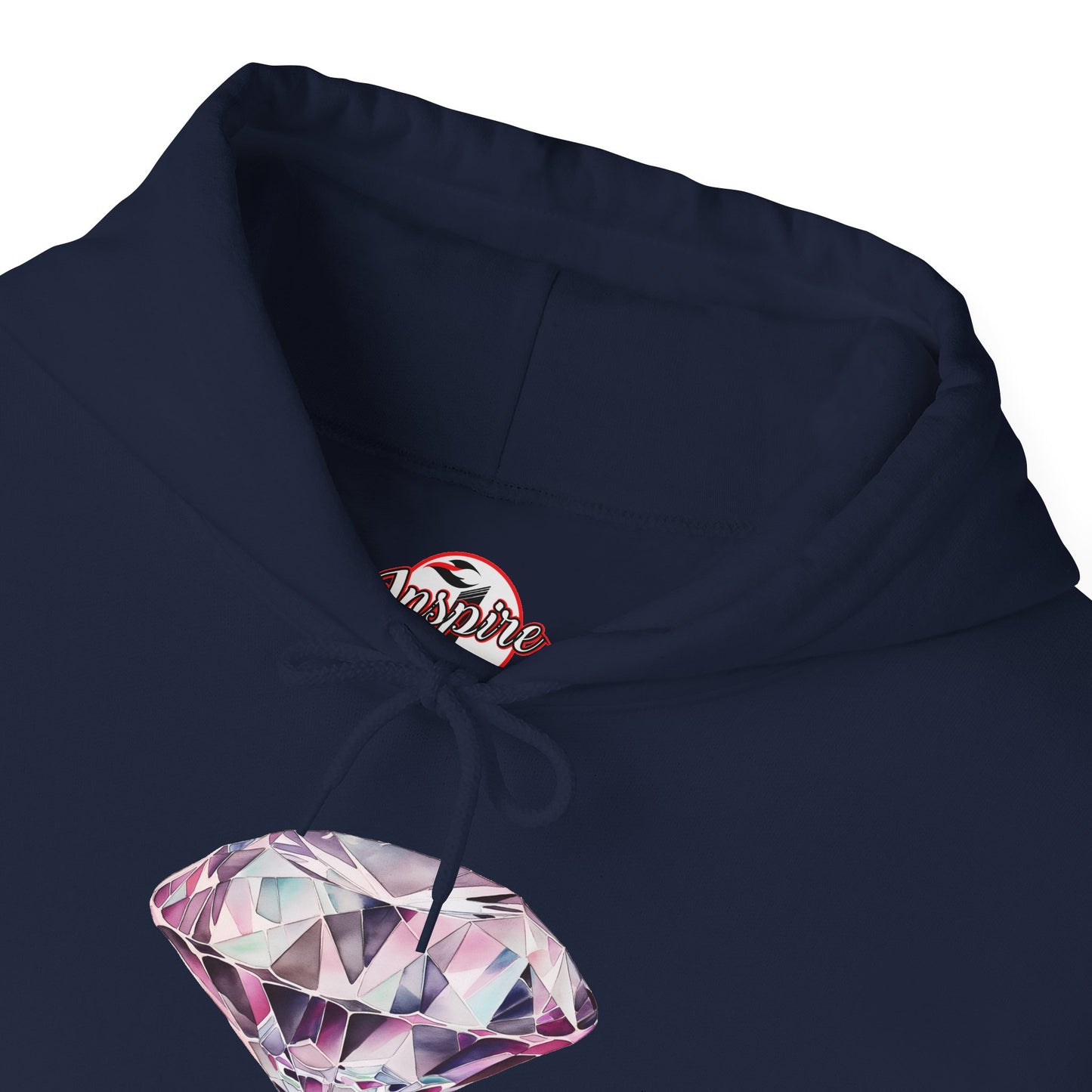 "No pressure, no Diamond" Inspirational Graphic Pullover Hoodie