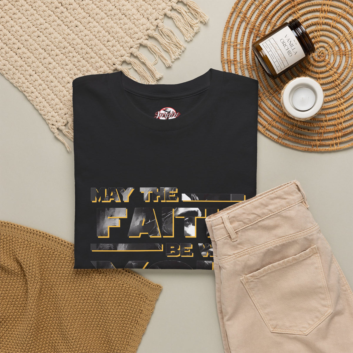"May The Faith Be With You" Inspirational Graphic T‑Shirt