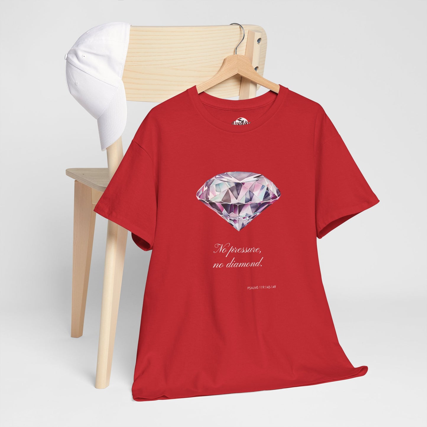 "No Pressure, No Diamond" Women's Inspirational Graphic T-Shirt