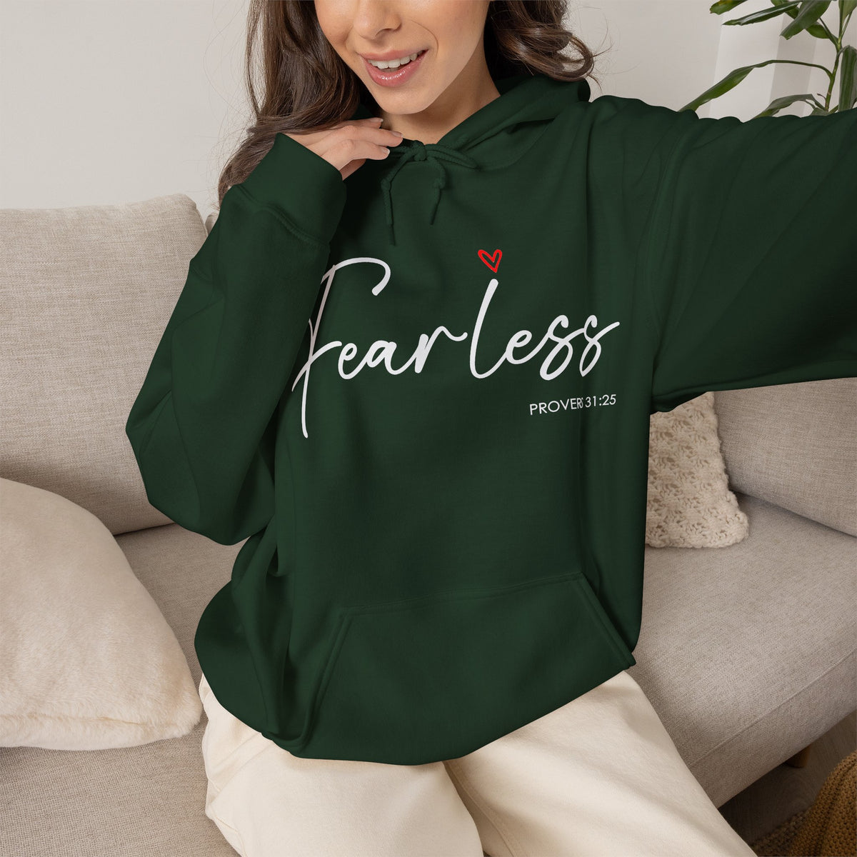 "Fearless" Inspirational Pullover Hoodie