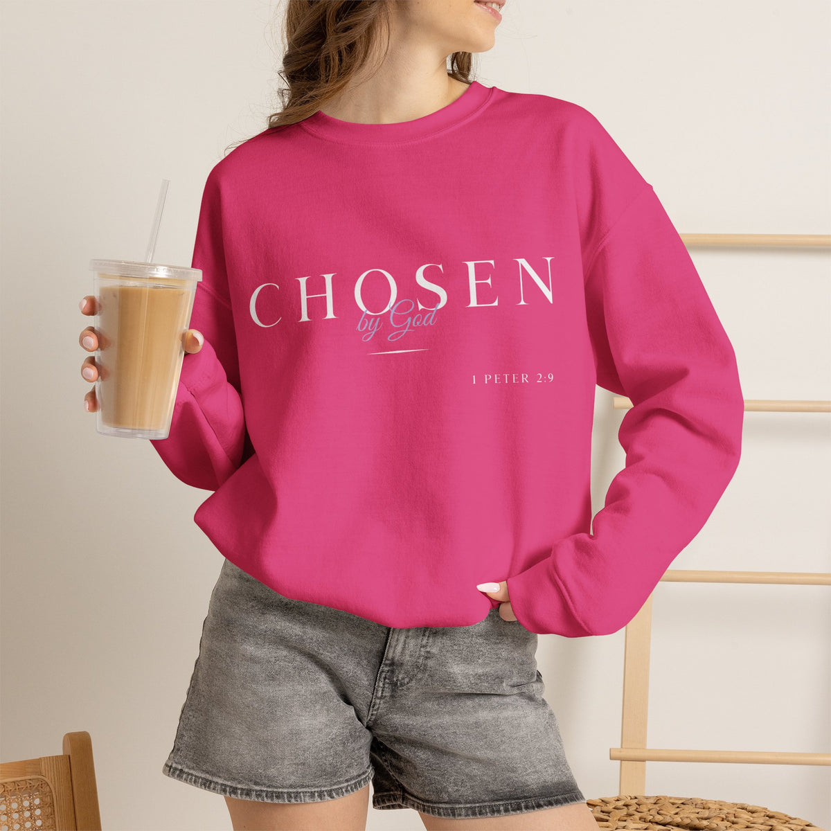 "Chosen by God" Inspirational Crewneck Sweatshirt