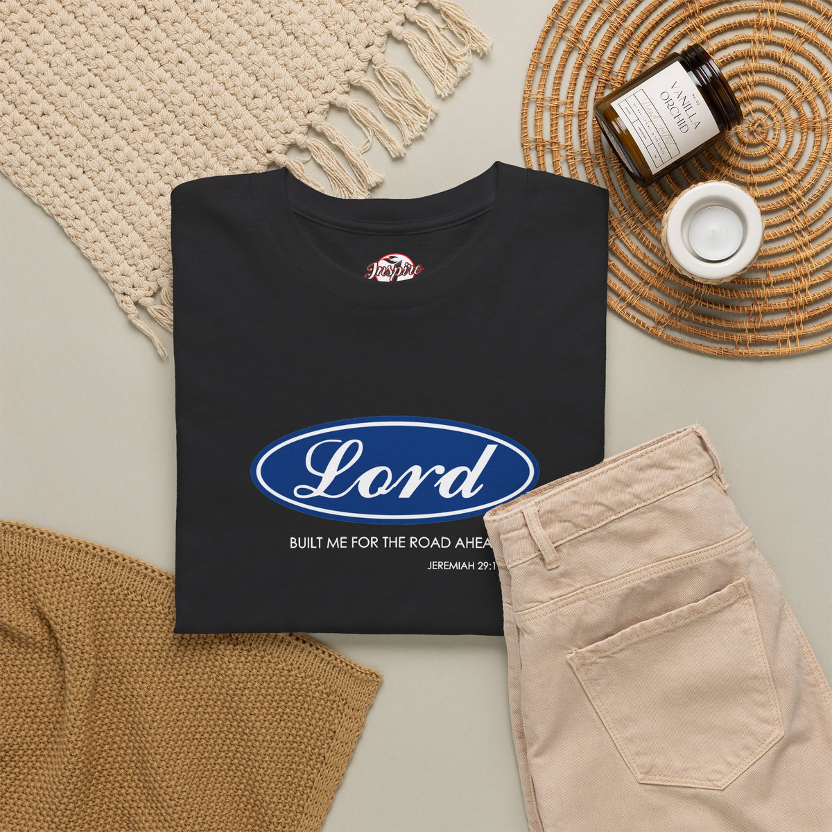 Lord Built Me Inspirational Crewneck T-Shirt