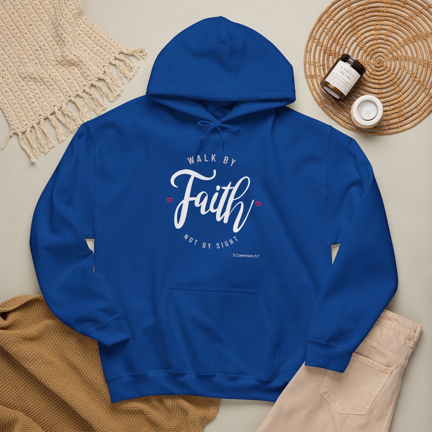 "Walk by Faith Not by Sight" Motivational Pullover Hoodie