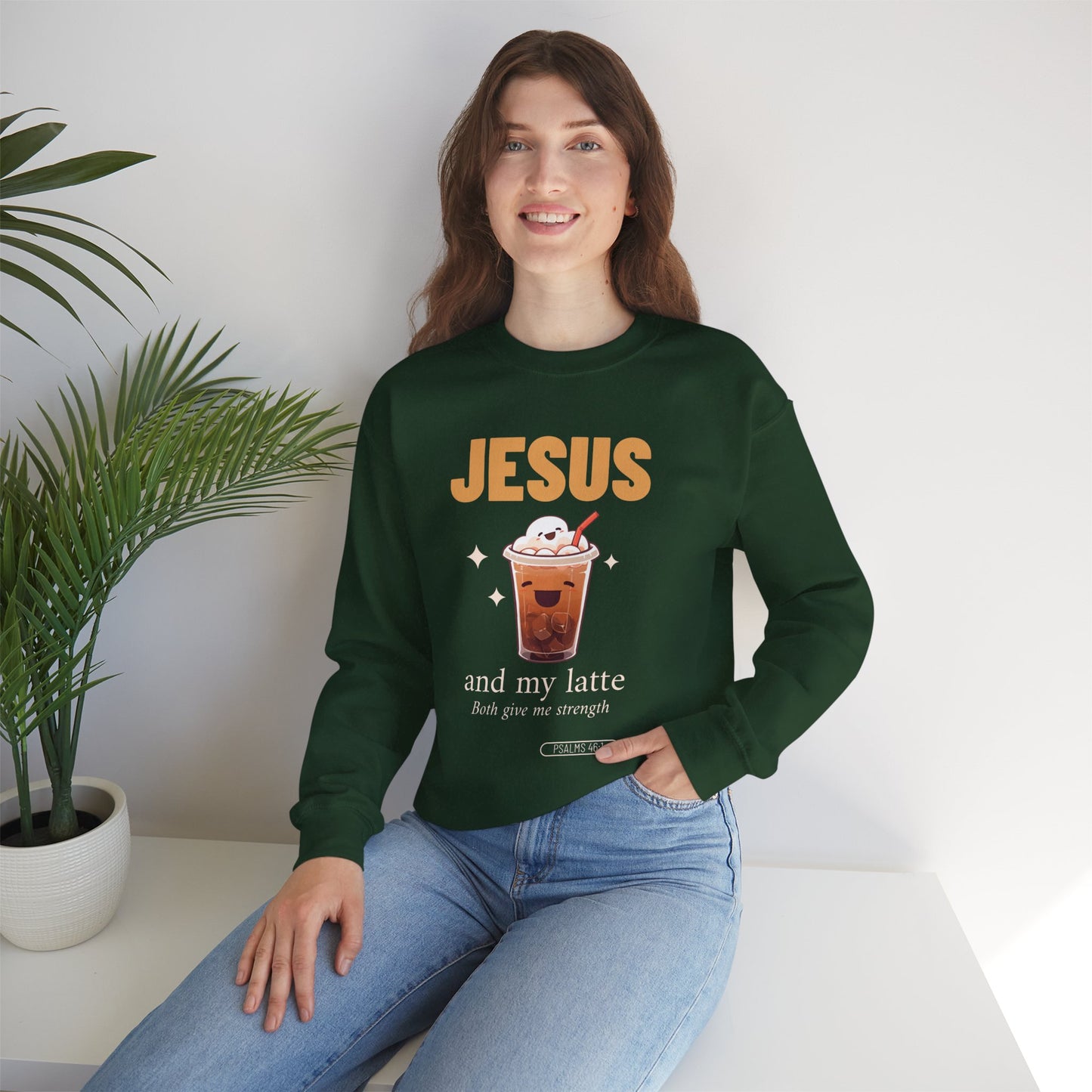 "Jesus and My Latte" Crewneck Sweatshirt