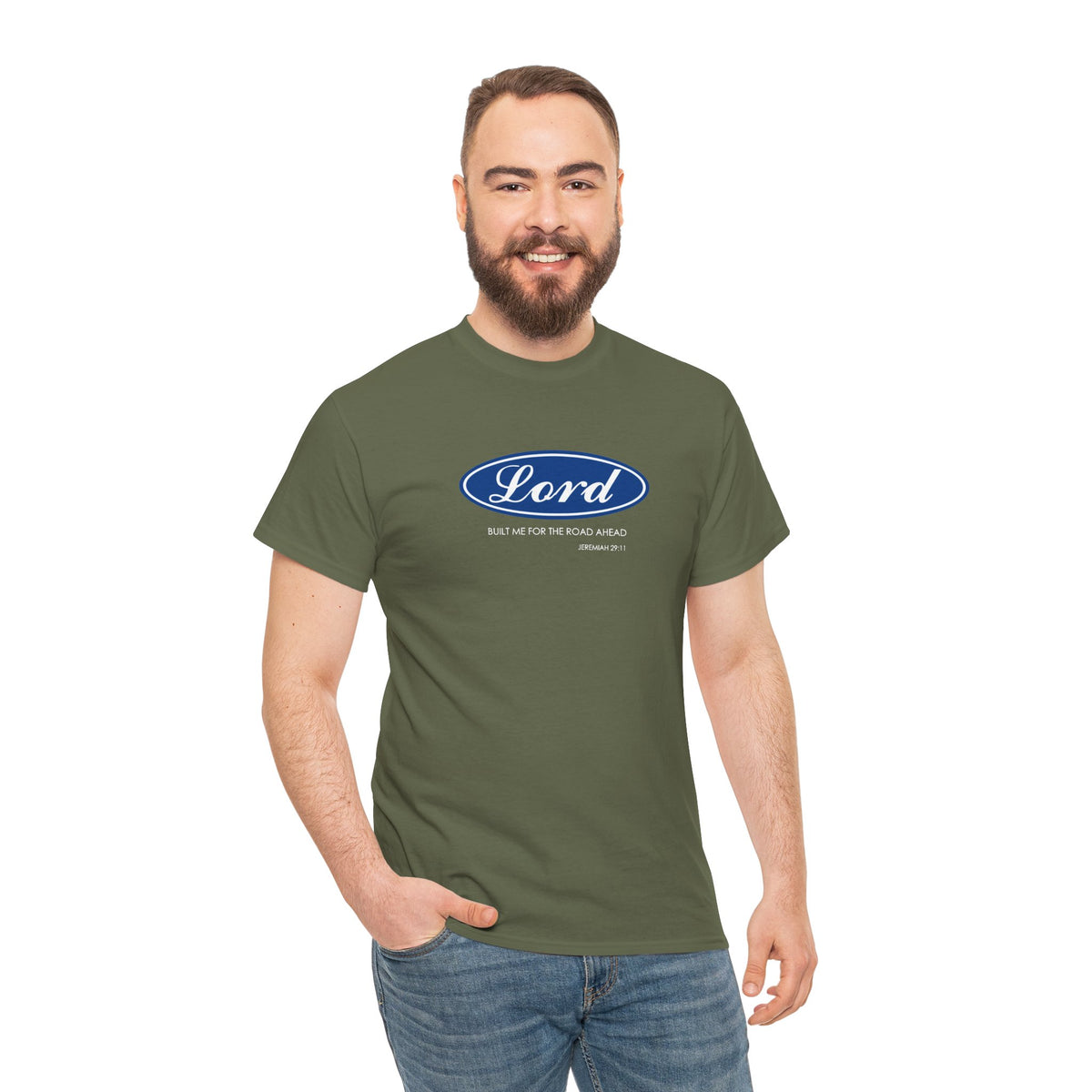 Lord Built Me Inspirational Crewneck T-Shirt