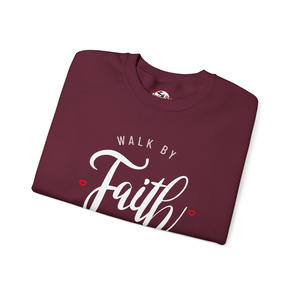 "Walk by Faith, Not by Sight" Motivational Pullover Crewneck Sweatshirt