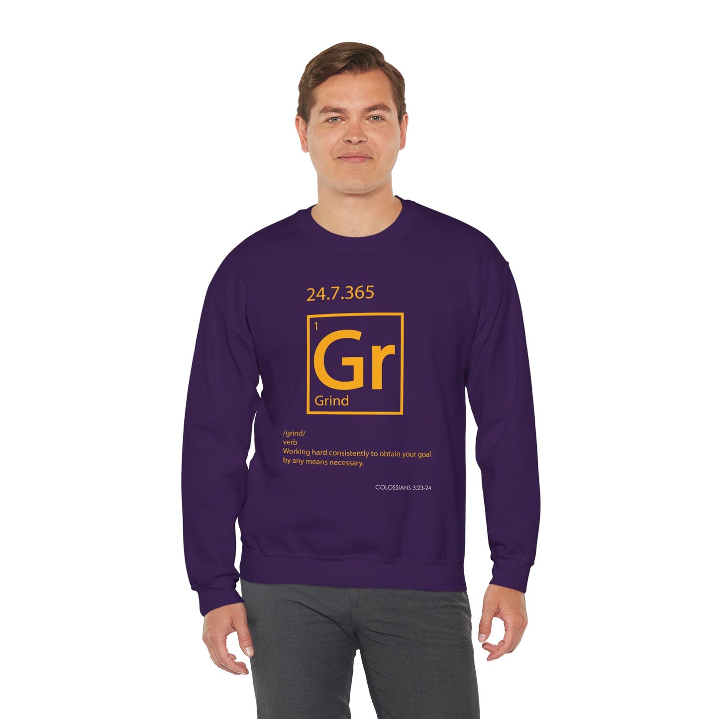 Grind 24/7/365 Motivational Element Crewneck Sweatshirt