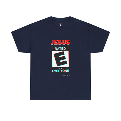 Jesus Rated E Unisex Heavy Cotton Tee Christian T-Shirt