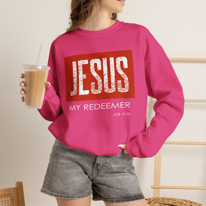 "Jesus My Redeemer" Inspirational Crewneck Sweatshirt