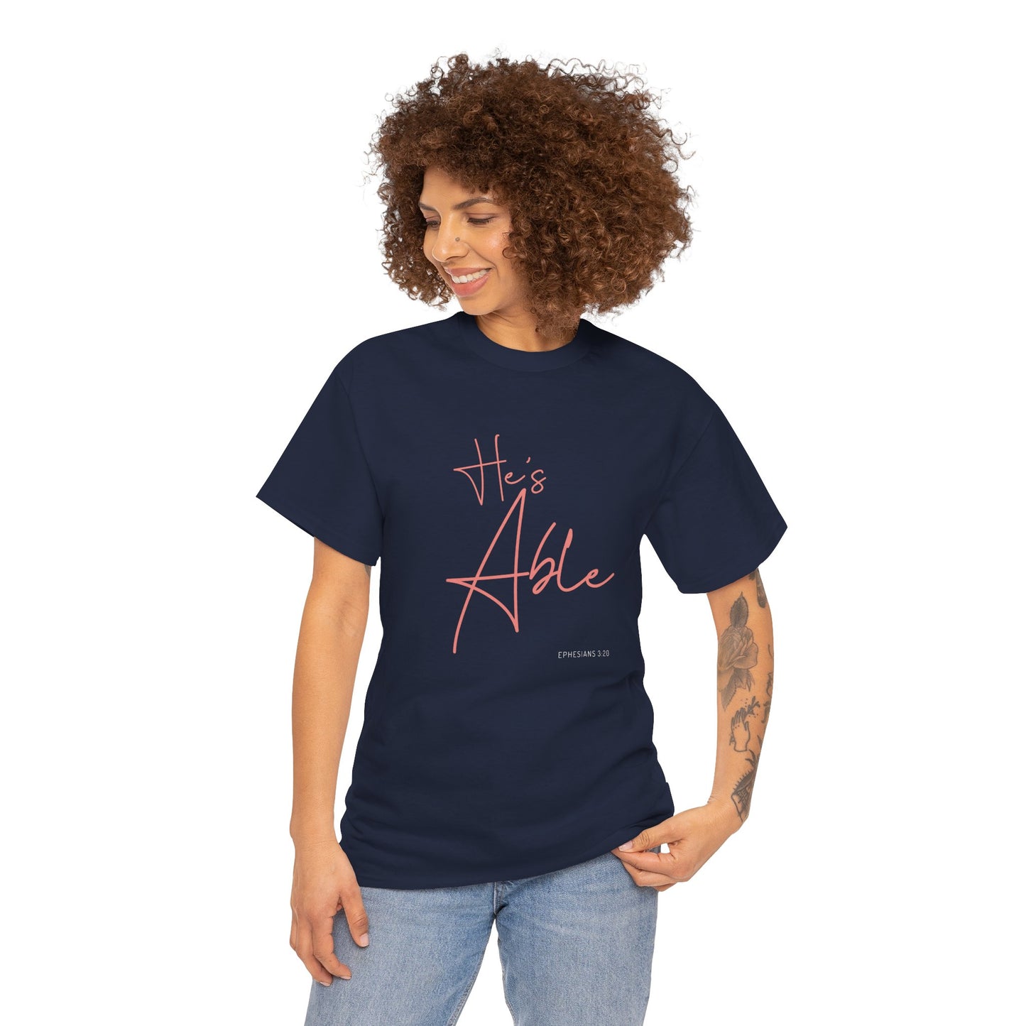"He's Able" Women's Inspirational T-Shirt